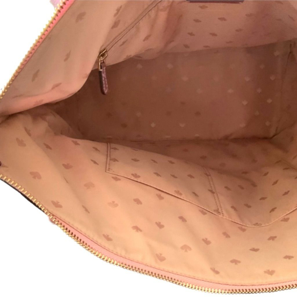 Women's Kate Spade Pink Glitter Tote Bag with Wallet and Card Holder - Picture 2 of 2